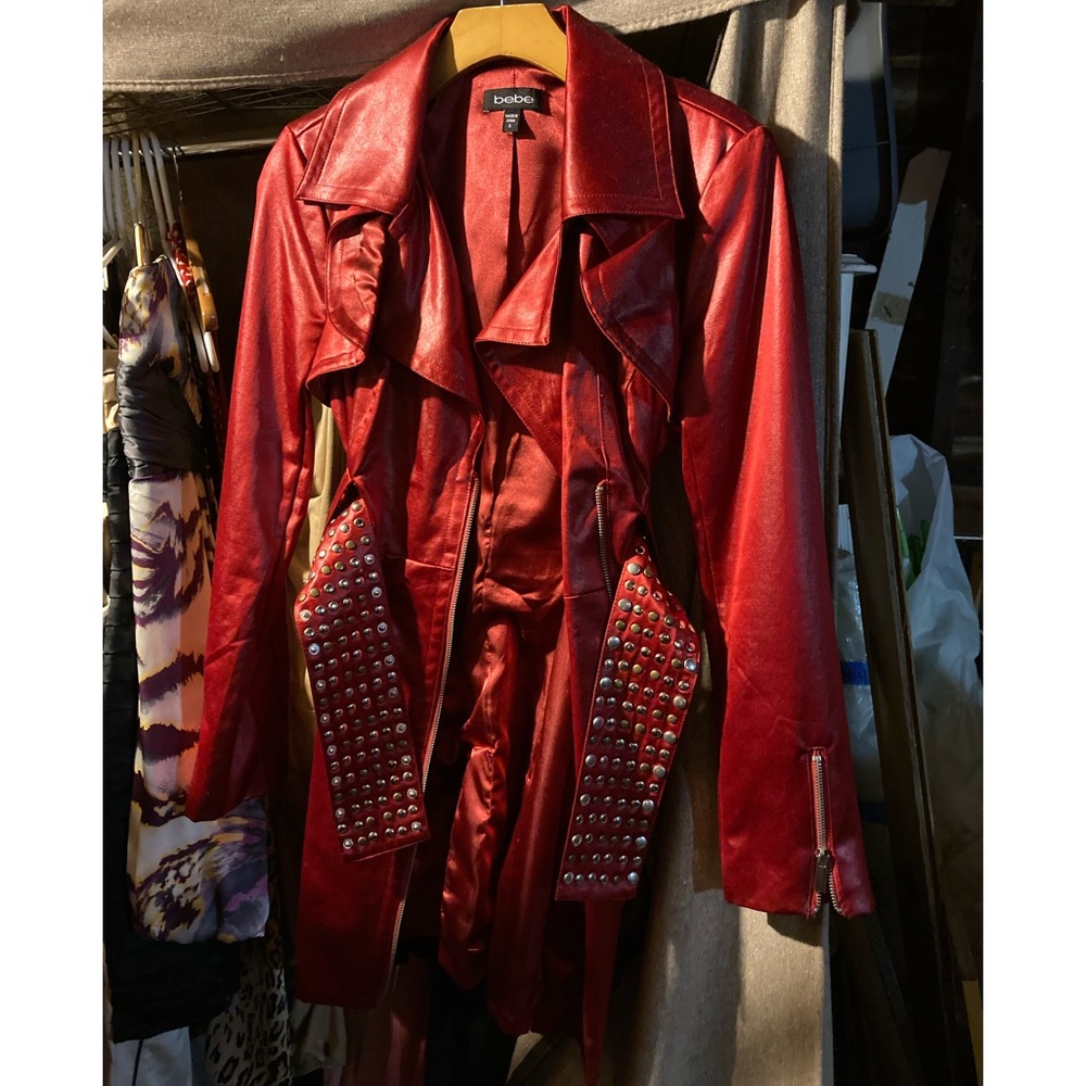 Red trench coat